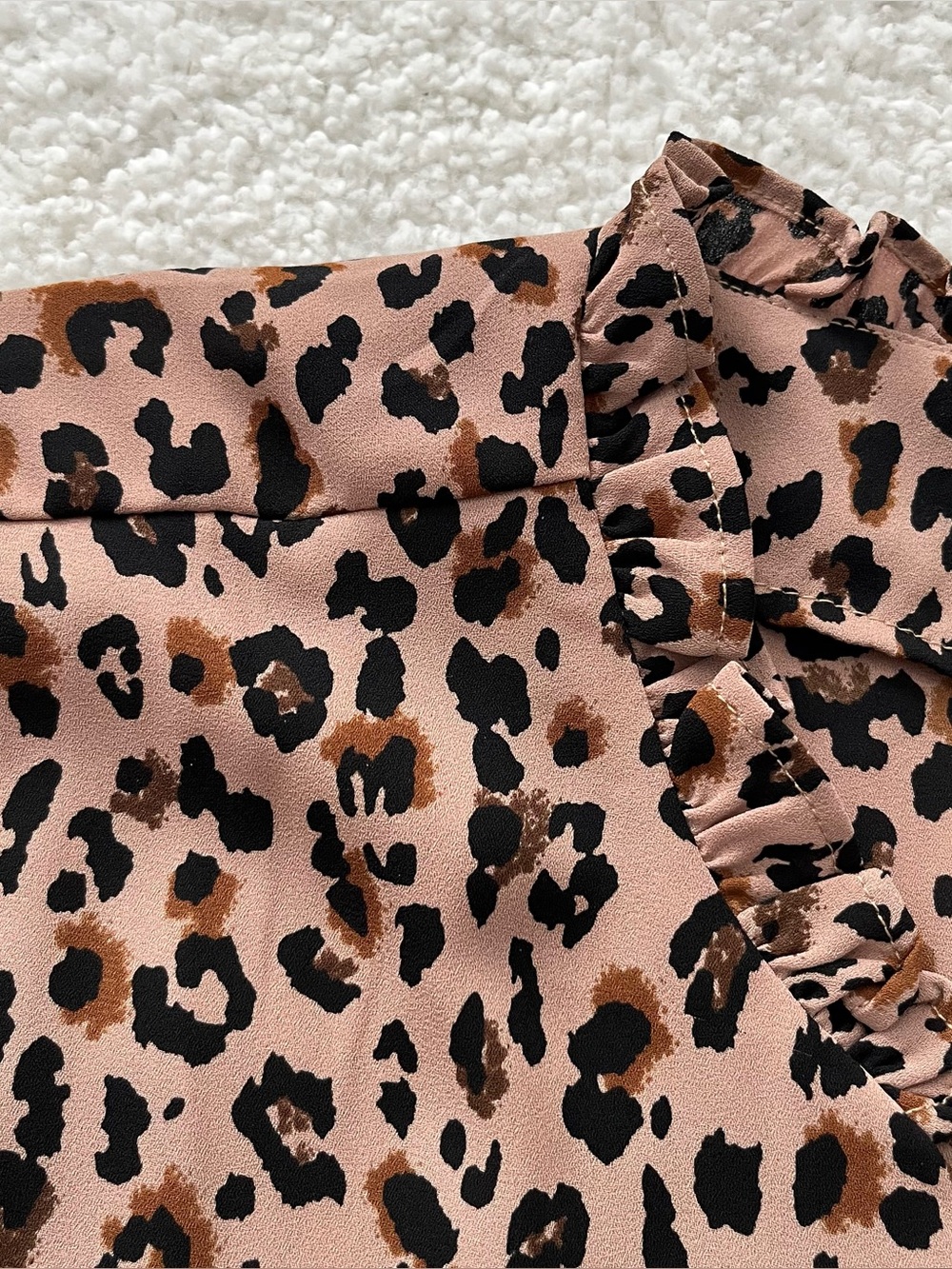 J. Crew Printed Ruffleneck Button Up Top - Picture 3 of 5